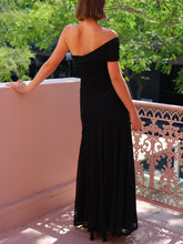 Load image into Gallery viewer, Refined Once Shoulder Ruched Maxi Party Dress
