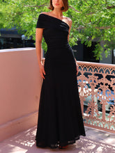 Load image into Gallery viewer, Refined Once Shoulder Ruched Maxi Party Dress
