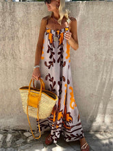 Load image into Gallery viewer, Casual Spaghetti Straps Print Maxi Dress
