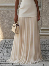 Load image into Gallery viewer, Timeless Sleeveless Patchwork Pleated Maxi Dress
