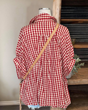 Load image into Gallery viewer, Oversized Casual Check Blouse
