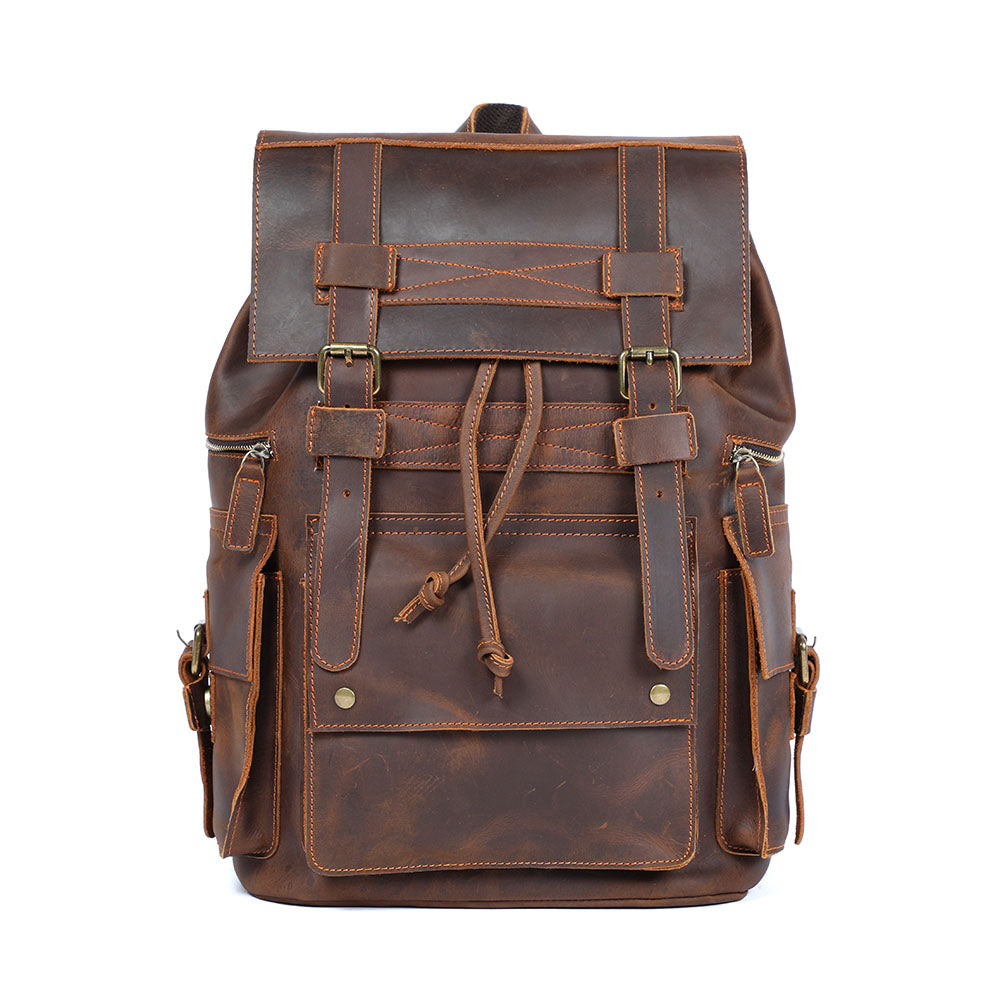 Handmade Full Grain Leather Backpack for Men