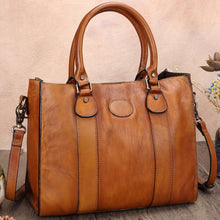 Load image into Gallery viewer, Leather Satchel Top Handle Shoulder Bag Crossbody Purse Handbag
