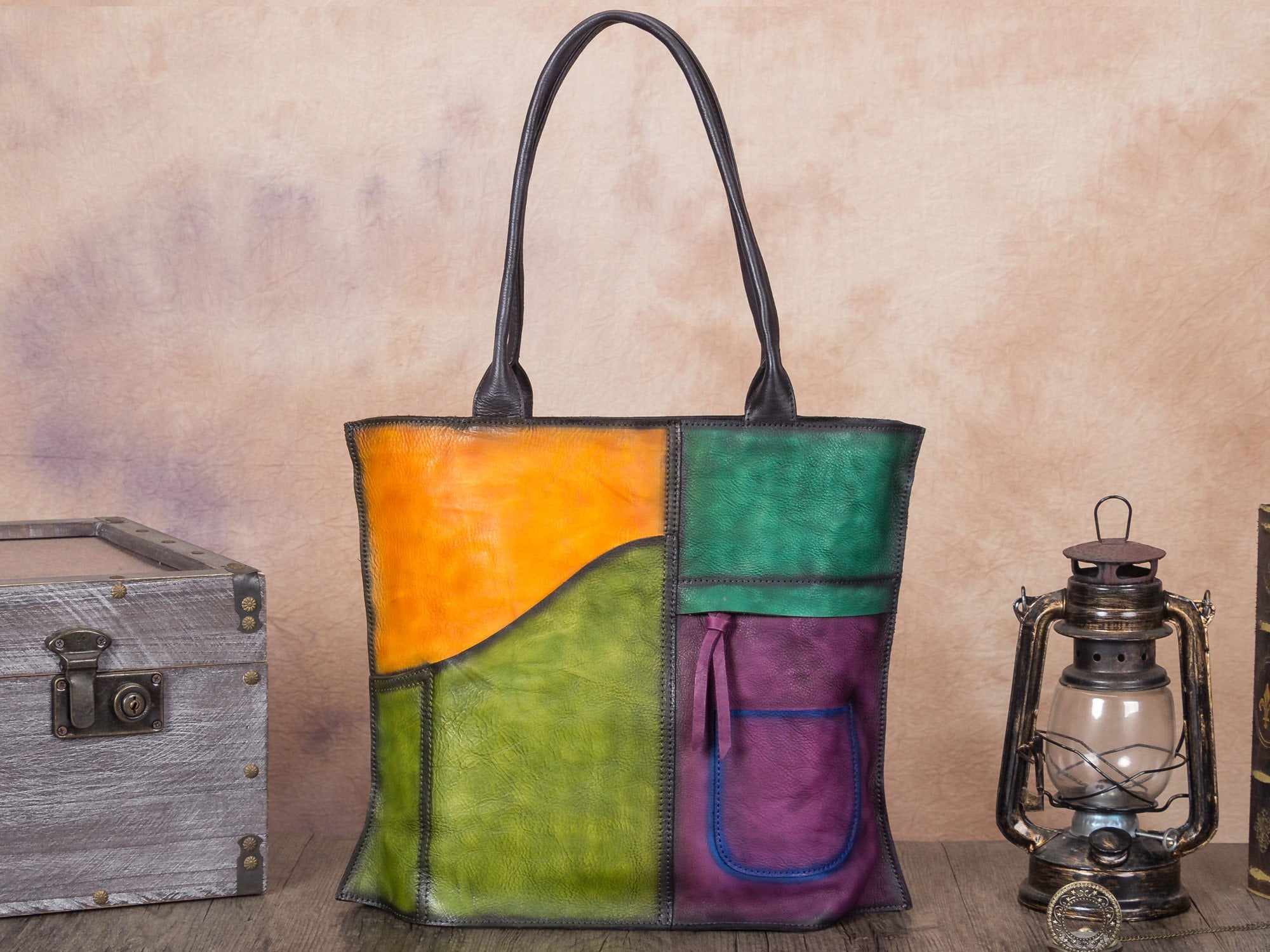 Vintage Handmade Large Capacity Shoulder Bag Tote