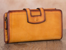 Load image into Gallery viewer, Retro Long Purse Clutch Card Holder Leather Wallet
