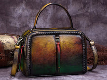 Load image into Gallery viewer, Vintage Handmade Leather Handbag Crossbody Purse Shoulder Bag
