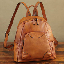 Load image into Gallery viewer, Vintage Handmade Rucksack Leather Backpack College Bag
