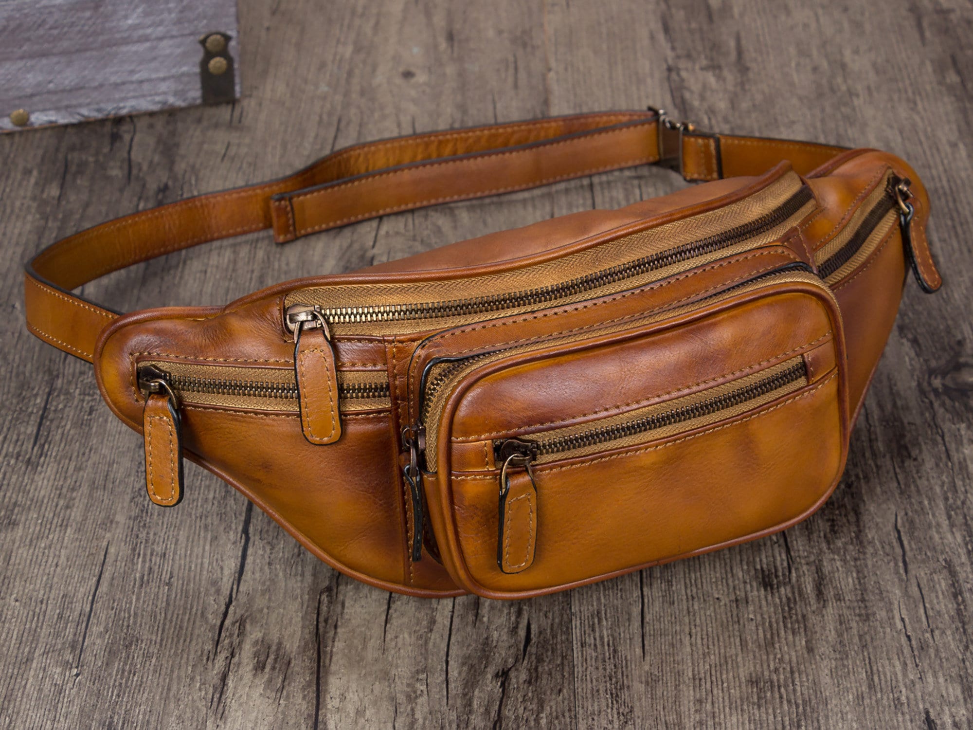 Leather Hip Belt Bag Waist Fanny Pack Bag