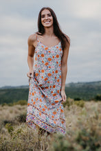 Load image into Gallery viewer, Pink Straps Floral Mini Dress
