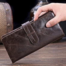 Load image into Gallery viewer, Handmade Full Grain Leather Long Wallet Purse
