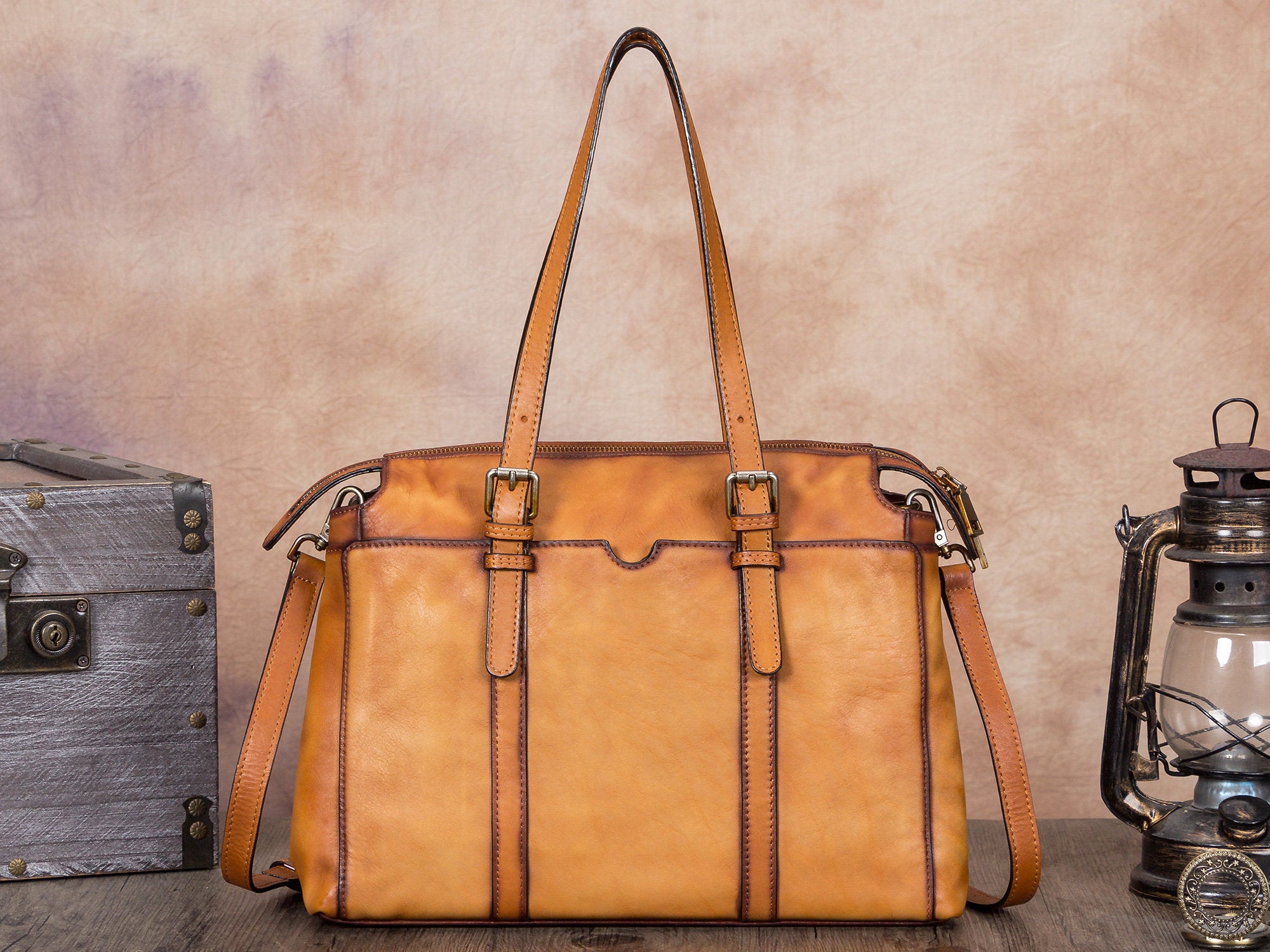 Women Vintage Handmade Leather Handbag Shoulder Crossbody Satchel Purse