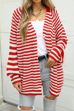 Load image into Gallery viewer, Long Sleeves Stripped V-neck Cardigan
