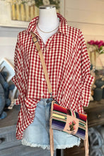 Load image into Gallery viewer, Oversized Casual Check Blouse
