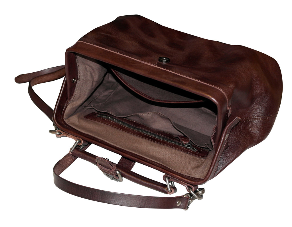 Coffee Doctor Bag Leather Handbag Crossbody Purse For Women