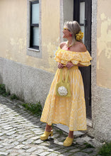 Load image into Gallery viewer, Off Shoulder High Waist Hollow Out Lace Midi Dress
