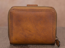 Load image into Gallery viewer, Retro Handmade Zipper Leather Short Wallets Purse for Women

