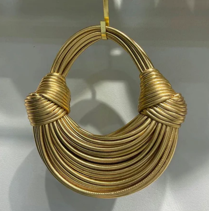 Genuine Leather Double Knot Bag