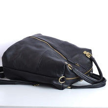 Load image into Gallery viewer, Black Women Large Capacity Soft Handle Leather Backpack
