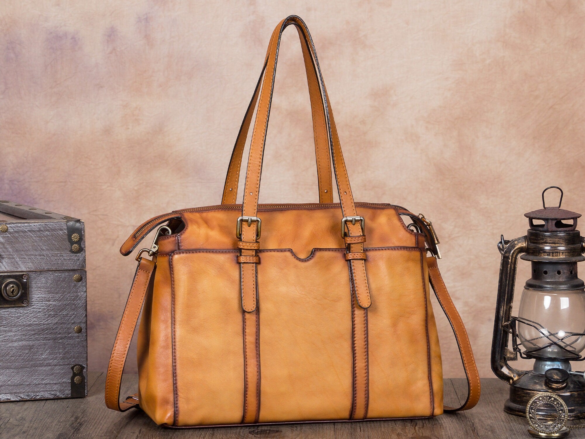 Women Vintage Handmade Leather Handbag Shoulder Crossbody Satchel Purse