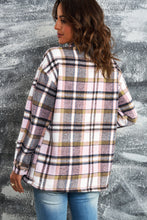 Load image into Gallery viewer, Plaid Button Front Shirt Jacket with Breast Pockets
