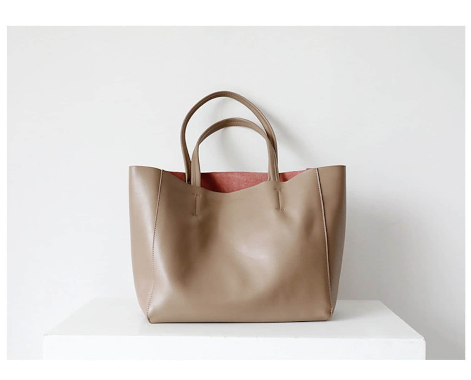Simple Large Tote Leather Bag