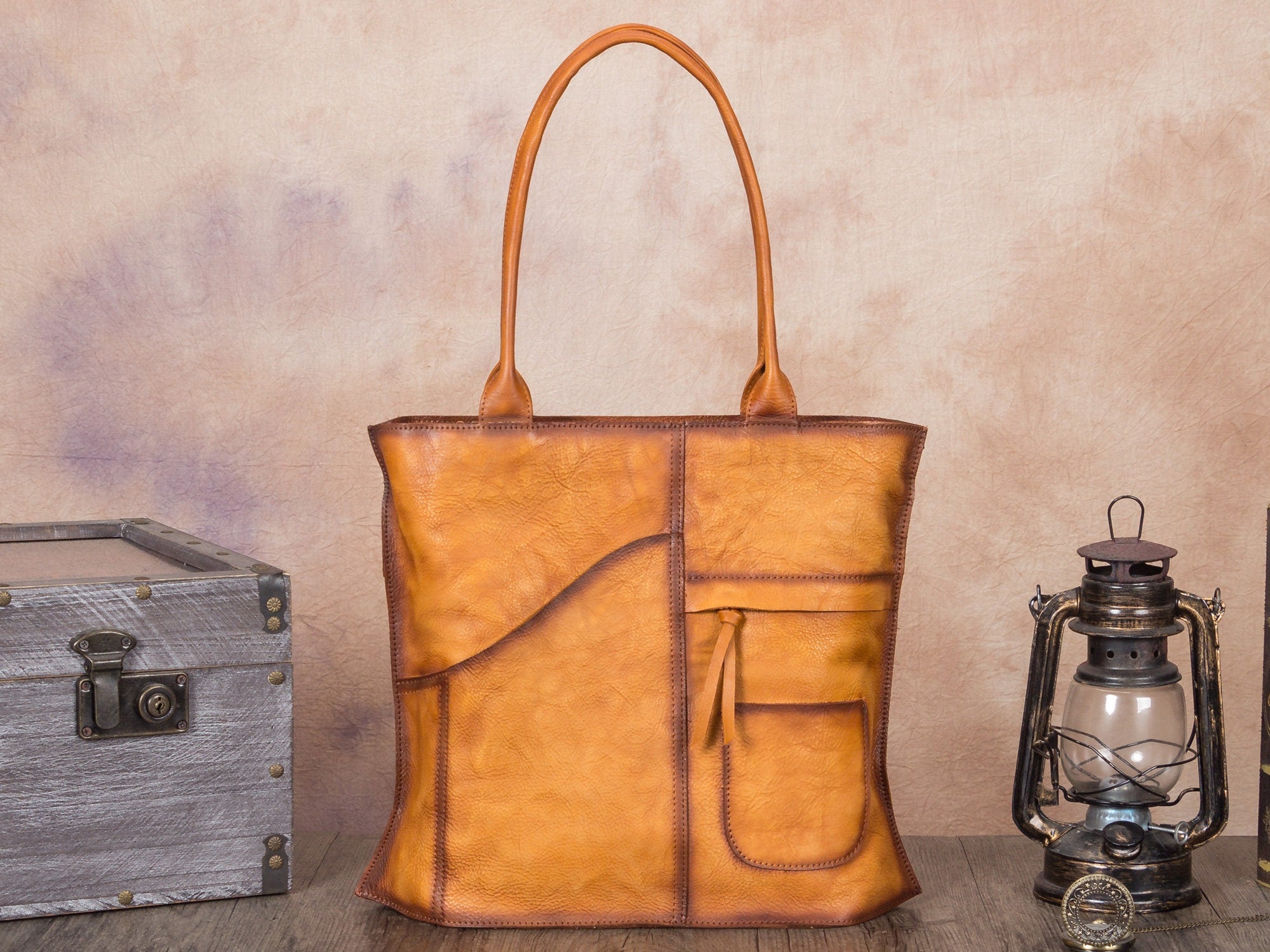 Vintage Handmade Large Capacity Shoulder Bag Tote