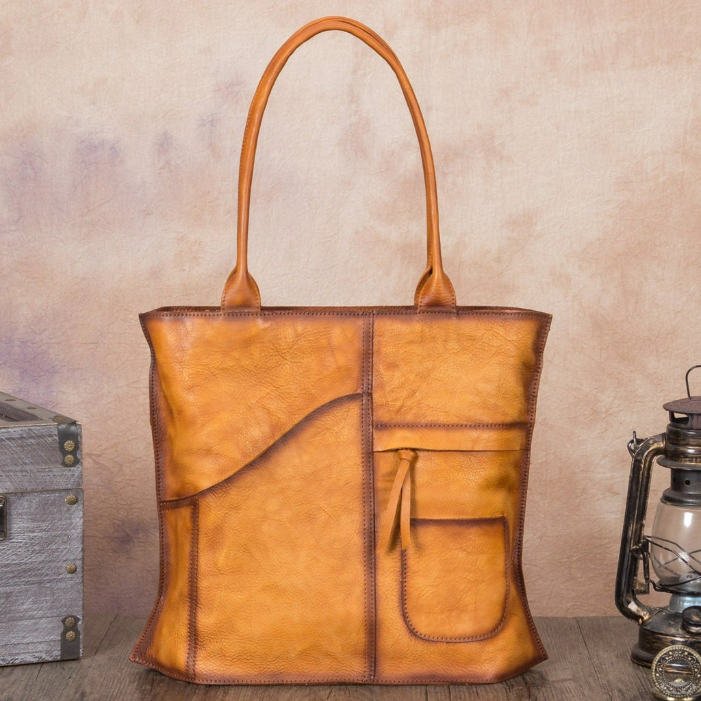 Vintage Handmade Large Capacity Shoulder Bag Tote