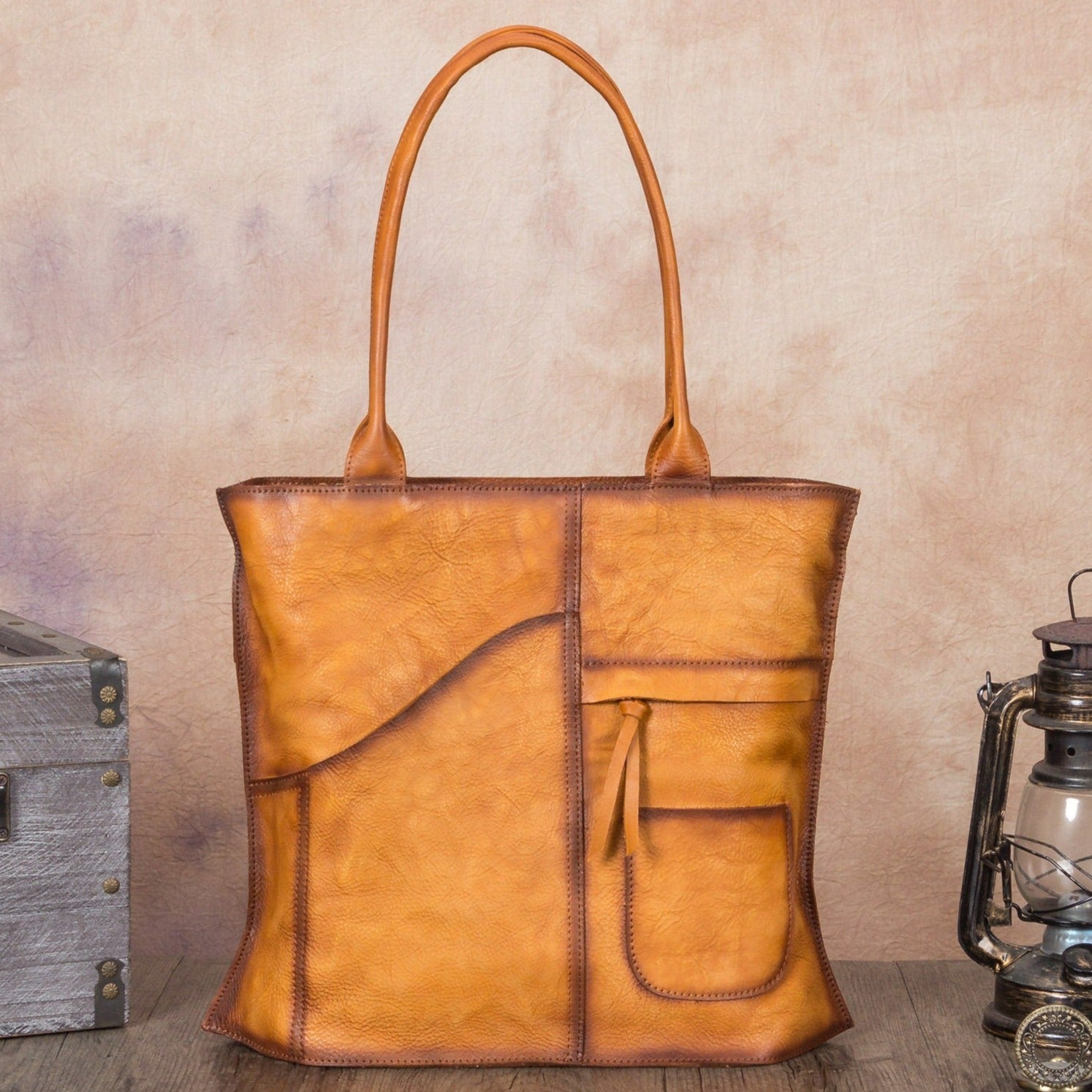 Vintage Handmade Large Capacity Shoulder Bag Tote