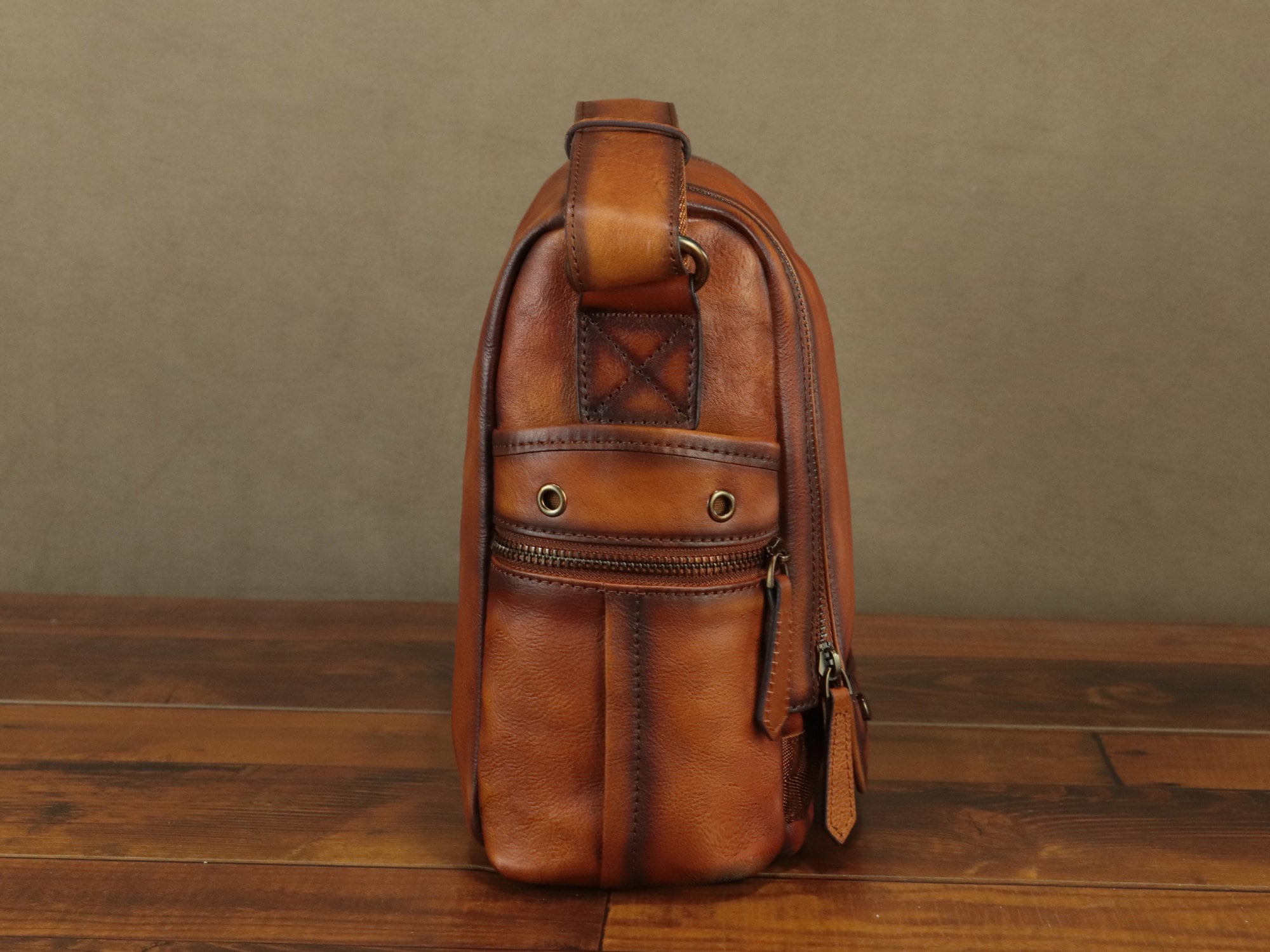 Leather Messenger Bag Sling Purse Crossbody Shoulder Bag