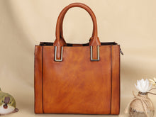 Load image into Gallery viewer, Leather Satchel Handbag Women Vintage Handmade Shoulder Crossbody Bag Purse
