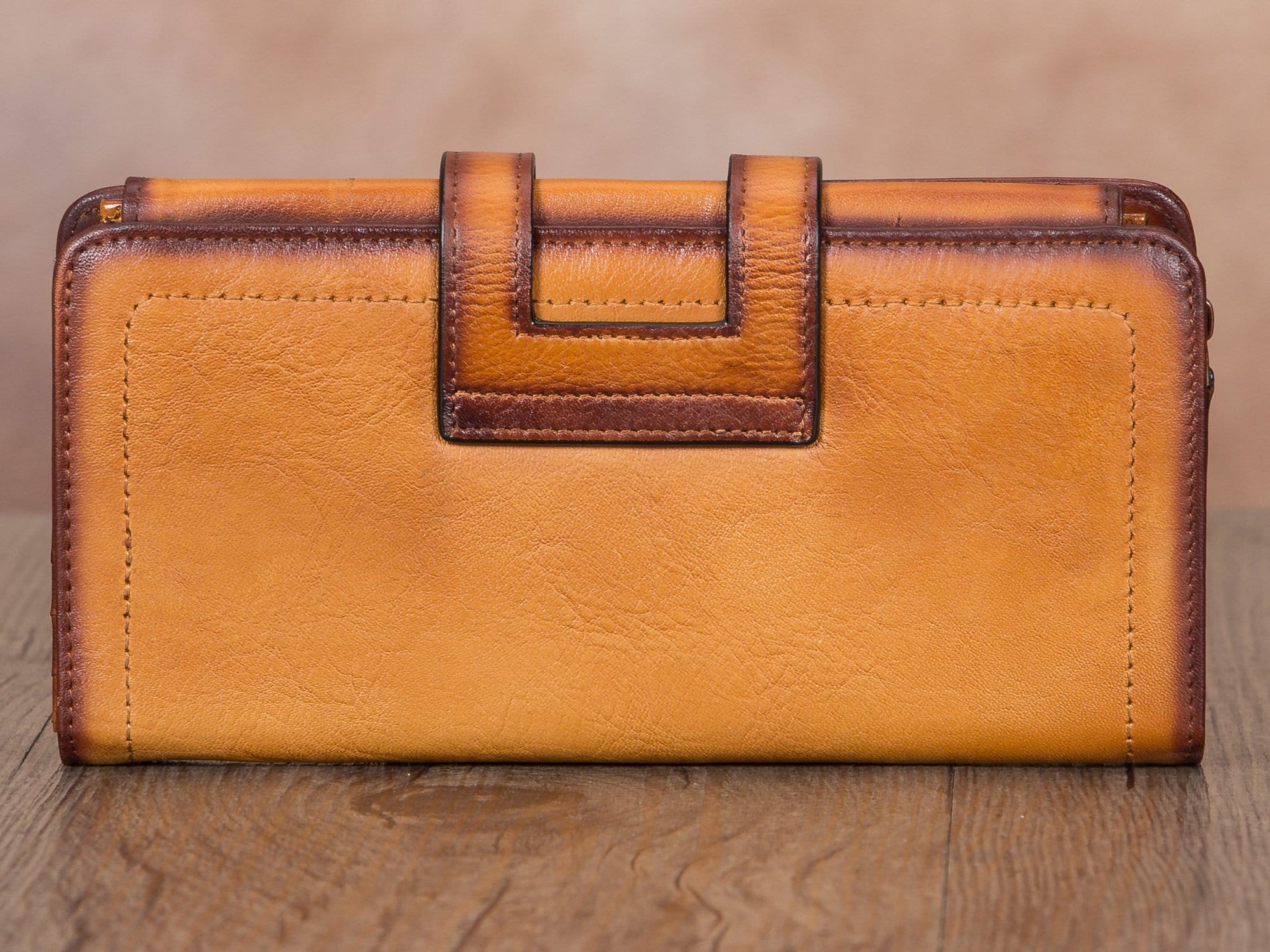 Retro Long Purse Clutch Card Holder Leather Wallet