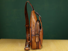 Load image into Gallery viewer, Retro Shoulder Backpack Vintage Chest Purse Leather Sling Bag
