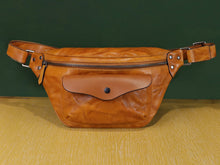 Load image into Gallery viewer, Boho Leather Waist Sling Bag Casual Hiking Crossbody Chest Backpack
