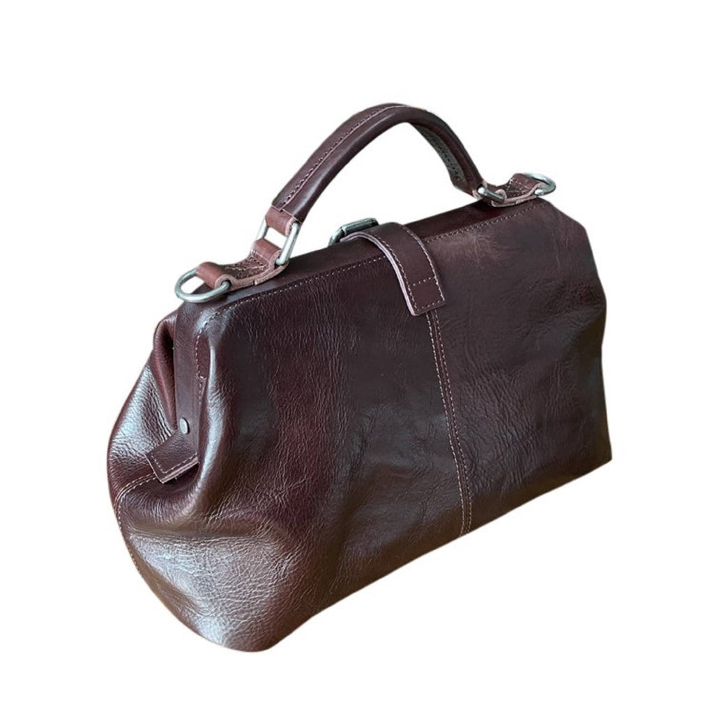 Coffee Doctor Bag Leather Handbag Crossbody Purse For Women