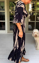 Load image into Gallery viewer, Boho Bell Sleeve Print Maxi Dress
