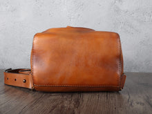 Load image into Gallery viewer, Casual Vintage Handmade Sling Leather Bag Chest Shoulder Backpack
