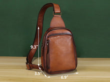 Load image into Gallery viewer, Brown Multifunction Sling Bag Crossbody Purse
