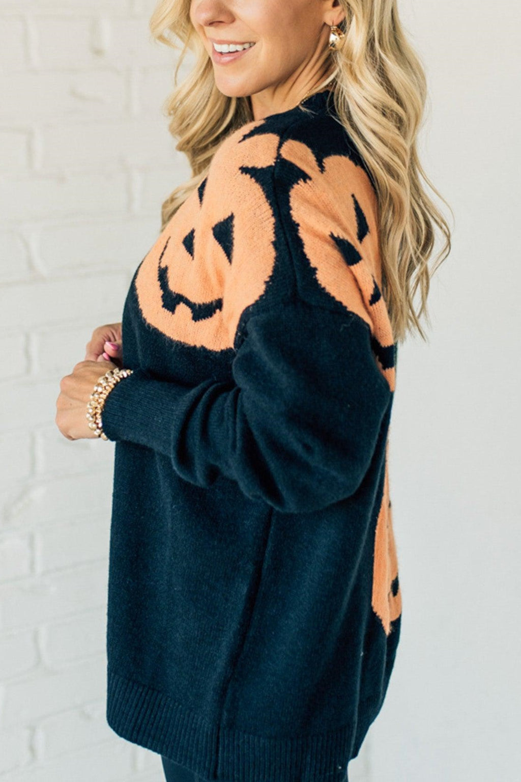 Halloween Jack O Lantern Loose Sweater