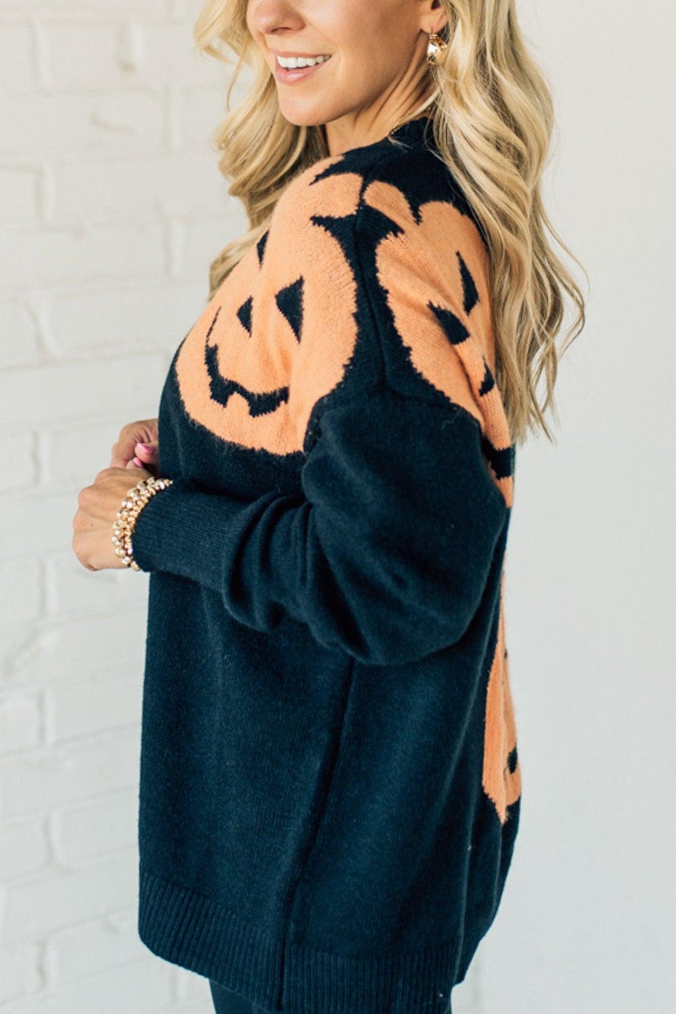 Halloween Jack O Lantern Loose Sweater