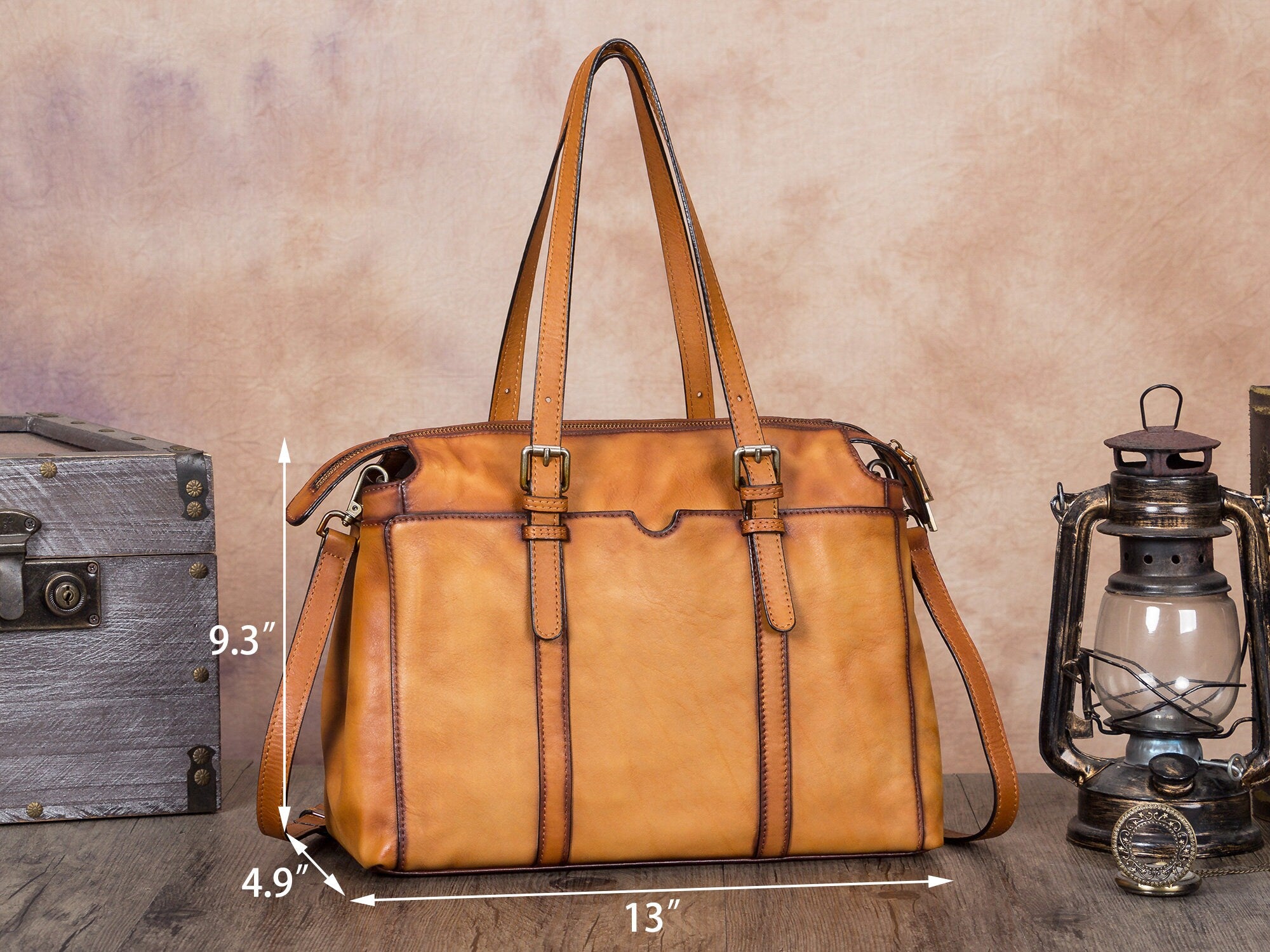 Women Vintage Handmade Leather Handbag Shoulder Crossbody Satchel Purse