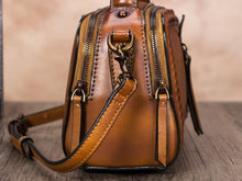 Load image into Gallery viewer, Vintage Handmade Leather Handbag Crossbody Purse Shoulder Bag
