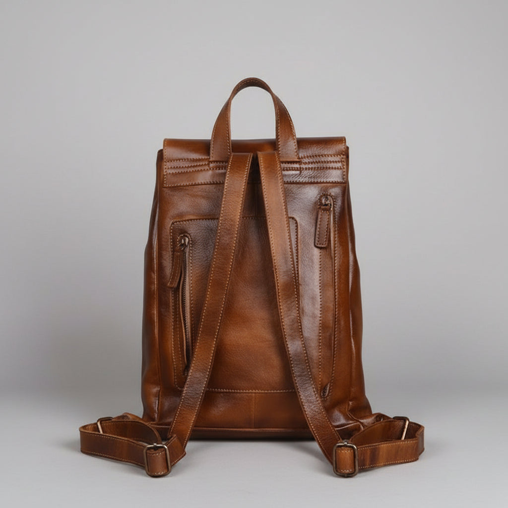 Classic Leather Backpack Women
