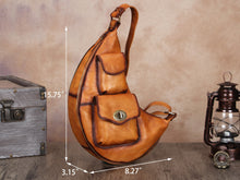 Load image into Gallery viewer, Brown Casual Leather Sling Bag Crossbody Purse
