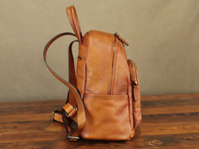 Load image into Gallery viewer, Vintage Handmade Rucksack Leather Backpack College Bag
