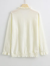 Load image into Gallery viewer, Long Sleeves Ruffled V-neck Sweater

