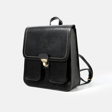 Load image into Gallery viewer, Vintage Brown School Leather Backback For Women
