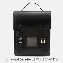 Load image into Gallery viewer, Black Classic Women Vertical Satchel Backpack Bag
