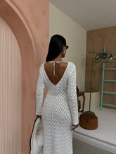 Load image into Gallery viewer, White Sexy Kniited Hollow Out Beach Dress
