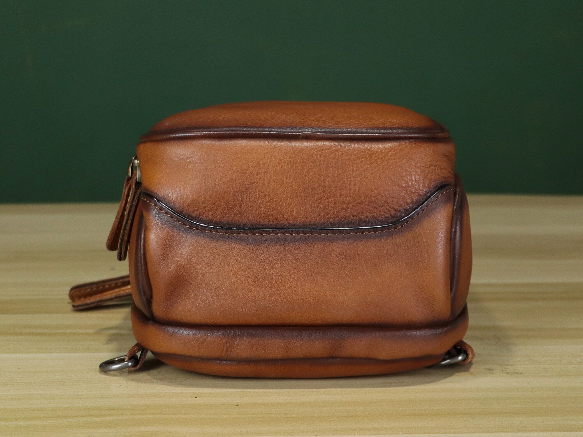 Retro Leather Sling Bag Crossbody Chest Shoulder Backpack