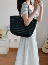 Load image into Gallery viewer, Handmade Woven Leather Basket Bag Handbag Tote Purse
